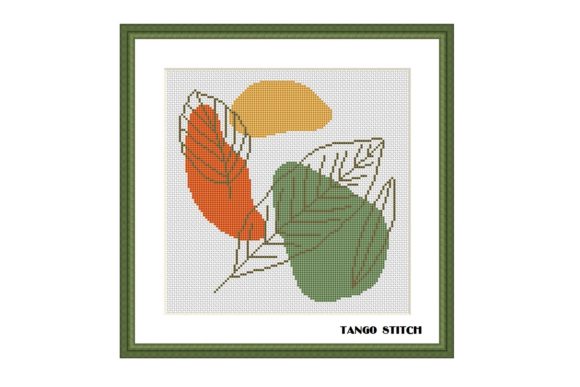 Abstract Leaves Cross Stitch Pattern Review