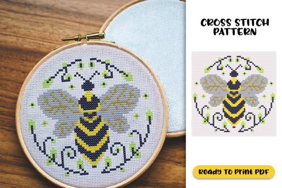 Bee with Floral Cross Stitch Pattern Review: A Designer’s Perspective
