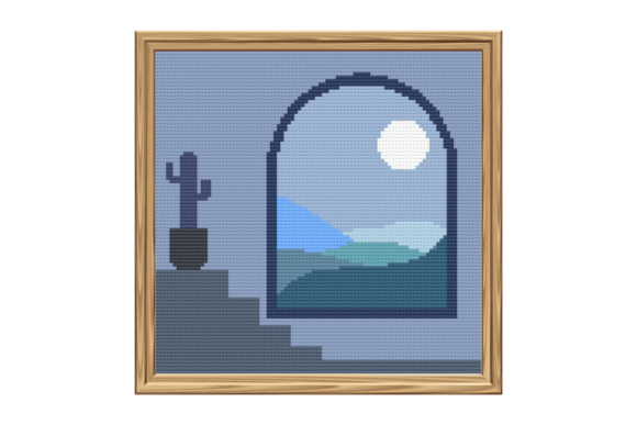 Boho Desert Sunset Blue Cross Stitch Pattern Review