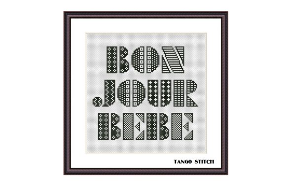 Bonjour Bebe Lettering Cross Stitch Review