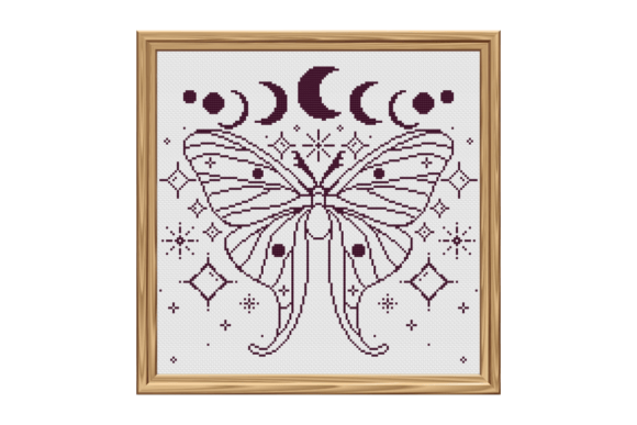 Celestial Moth Cross Stitch Pattern Review for Etsy Sellers