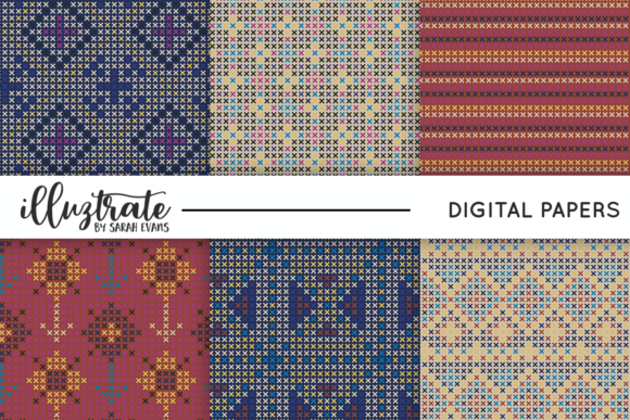 Dark Cross Stitch Seamless Patterns Review