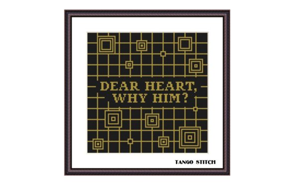Dear Heart, Why Him Funny Cross Stitch Review