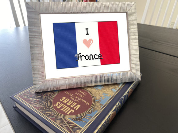 Flag of France Cross Stitch Pattern