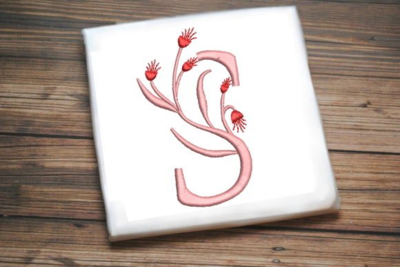 Floral Monogram Letter S: A Versatile Design for Embroidery Sellers