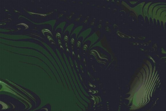Fractal Cross Stitch Pattern - Green Review