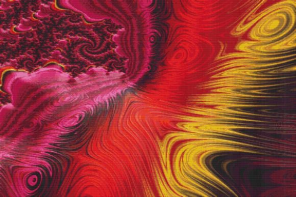 Fractal Cross Stitch Pattern - Red Review