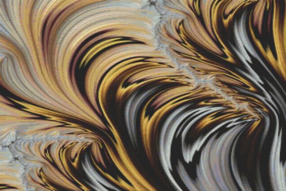 Fractal Cross Stitch Pattern - Yellow Review
