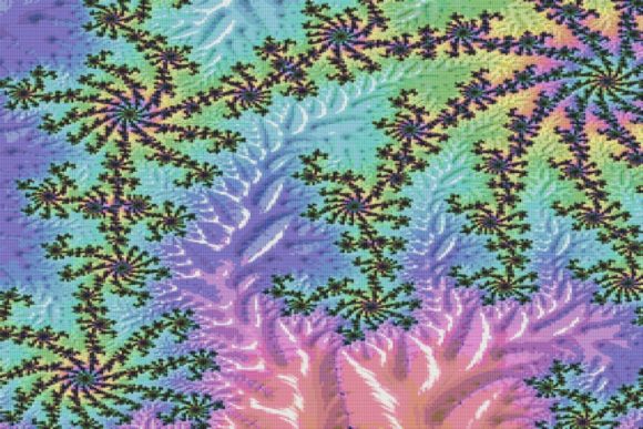 Fractal Rainbow Cross Stitch Pattern Review