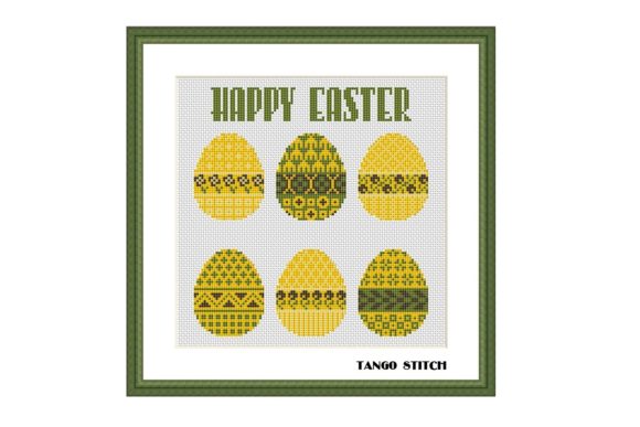 Happy Easter Ornament Eggs Cross Stitch Review