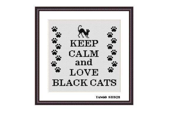 Keep Calm Love Black Cats Cross Stitch Review