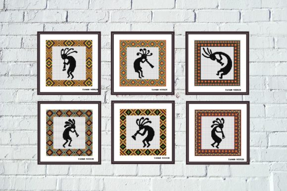 Kokopelli Ornament Cross Stitch 6 Pcs Review for Apparel Projects