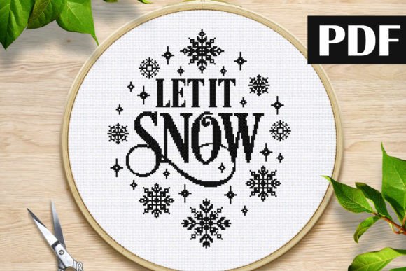 Let It Snow Cross Stitch Pattern PDF Review for Seasonal Use