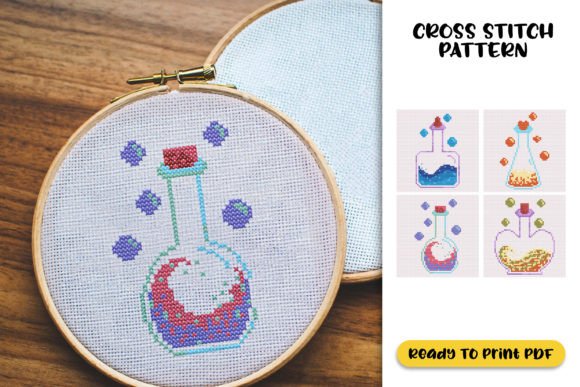 Magic Potion Cross Stitch Pattern Review for Personalized Gift Makers