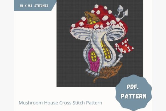 Mushroom House Cross Stitch: A Charming Addition for Embroidery Sellers