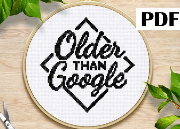 Older Than Google Cross Stitch Pattern Review for Apparel Projects