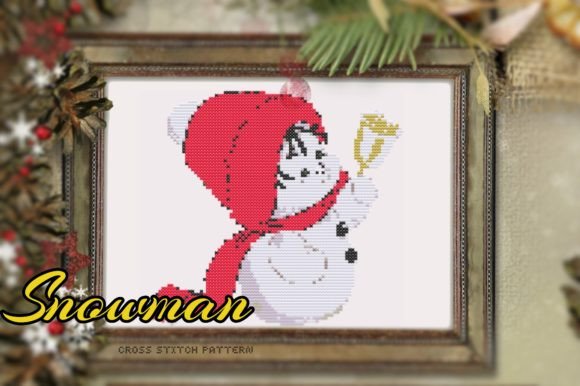 Snowman Cross Stitch Pattern Review for Small Business Merch
